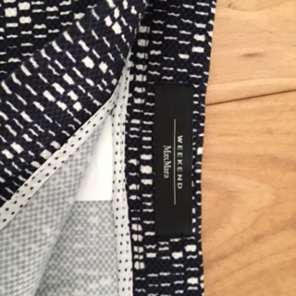 Weekend Max Mara Mosaic Navy/White pencil skirt size 4 - Picture 6 of 13